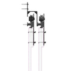 Kit di Binari per Porte Scorrevoli 305 cm Acciaio Nero