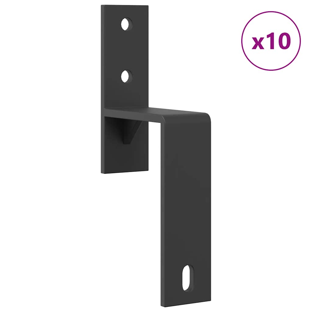 Kit di Binari per Porte Scorrevoli 427 cm Acciaio Nero