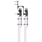 Kit di Binari per Porte Scorrevoli 305 cm Acciaio Nero