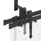 Kit di Binari per Porte Scorrevoli 305 cm Acciaio Nero