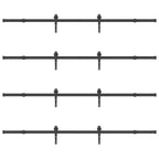 Kit di Binari per Porte Scorrevoli 427 cm Acciaio Nero