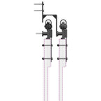 Kit di Binari per Porte Scorrevoli 427 cm Acciaio Nero