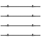 Kit di Binari per Porte Scorrevoli 427 cm Acciaio Nero