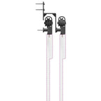 Kit di Binari per Porte Scorrevoli 366 cm Acciaio Nero