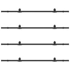 Kit di Binari per Porte Scorrevoli 427 cm Acciaio Nero