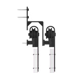 Kit di Binari per Porte Scorrevoli 366 cm Acciaio Nero