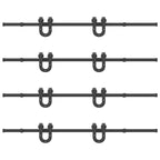 Kit di Binari per Porte Scorrevoli 400 cm Acciaio Nero