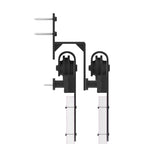 Kit di Binari per Porte Scorrevoli 400 cm Acciaio Nero