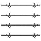 Kit di Binari per Porte Scorrevoli 305 cm Acciaio Nero