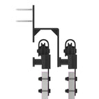 Kit di Binari per Porte Scorrevoli 305 cm Acciaio Nero