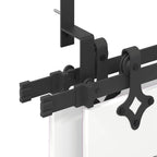 Kit di Binari per Porte Scorrevoli 305 cm Acciaio Nero