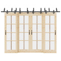 Kit di Binari per Porte Scorrevoli 305 cm Acciaio Nero