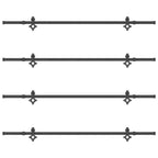 Kit di Binari per Porte Scorrevoli 427 cm Acciaio Nero
