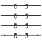 Kit di Binari per Porte Scorrevoli 366 cm Acciaio Nero