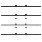 Kit di Binari per Porte Scorrevoli 400 cm Acciaio Nero