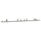 Kit Binari Porta Scorrevole 200 cm Acciaio Inossidabile Argento
