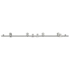Kit Binari Porta Scorrevole 200 cm Acciaio Inossidabile Argento