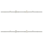 Kit Binari Porta Scorrevole 200 cm Acciaio Inossidabile Argento