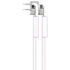 Kit Binari Porta Scorrevole 200 cm Acciaio Inossidabile Argento
