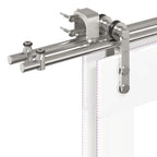 Kit Binari Porta Scorrevole 183 cm Acciaio Inossidabile Argento
