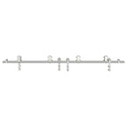 Kit Binari Porta Scorrevole 200 cm Acciaio Inossidabile Argento