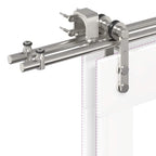 Kit Binari Porta Scorrevole 200 cm Acciaio Inossidabile Argento