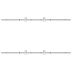 Kit Binari Porta Scorrevole 183 cm Acciaio Inossidabile Argento