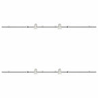 Kit Binari Porta Scorrevole 200 cm Acciaio Inossidabile Argento
