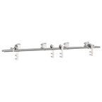 Kit Binari Porta Scorrevole 183 cm Acciaio Inossidabile Argento