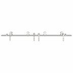 Kit Binari Porta Scorrevole 183 cm Acciaio Inossidabile Argento