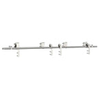 Kit Binari Porta Scorrevole 200 cm Acciaio Inossidabile Argento