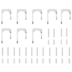 Kit Binari Porta Scorrevole 366 cm Acciaio Inossidabile Argento