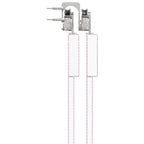 Kit Binari Porta Scorrevole 366 cm Acciaio Inossidabile Argento