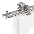 Kit Binari Porta Scorrevole 366 cm Acciaio Inossidabile Argento