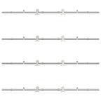 Kit Binari Porta Scorrevole 400 cm Acciaio Inossidabile Argento