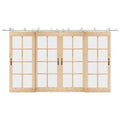 Kit Binari Porta Scorrevole 400 cm Acciaio Inossidabile Argento