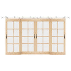 Kit Binari Porta Scorrevole 400 cm Acciaio Inossidabile Argento