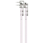 Kit Binari Porta Scorrevole 366 cm Acciaio Inossidabile Argento