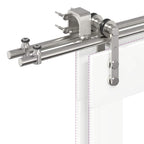Kit Binari Porta Scorrevole 366 cm Acciaio Inossidabile Argento