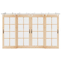 Kit Binari Porta Scorrevole 366 cm Acciaio Inossidabile Argento