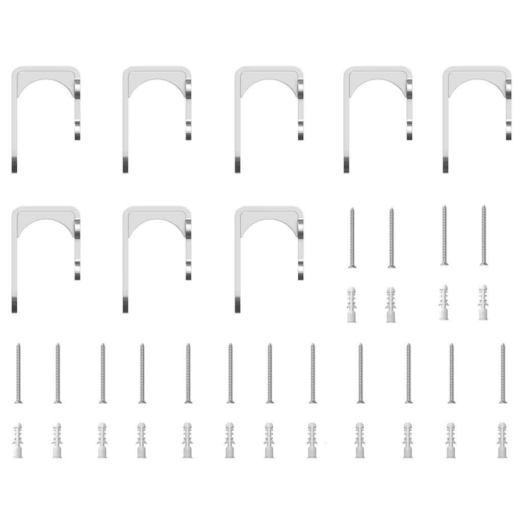 Kit Binari Porta Scorrevole 400 cm Acciaio Inossidabile Argento