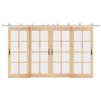 Kit Binari Porta Scorrevole 400 cm Acciaio Inossidabile Argento
