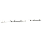 Kit Binari Porta Scorrevole 366 cm Acciaio Inossidabile Argento