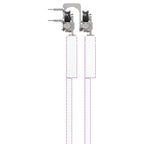 Kit Binari Porta Scorrevole 366 cm Acciaio Inossidabile Argento