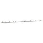 Kit Binari Porta Scorrevole 400 cm Acciaio Inossidabile Argento