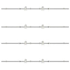 Kit Binari Porta Scorrevole 400 cm Acciaio Inossidabile Argento