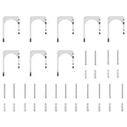 Kit Binari Porta Scorrevole 400 cm Acciaio Inossidabile Argento