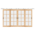 Kit Binari Porta Scorrevole 400 cm Acciaio Inossidabile Argento