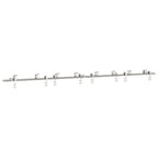 Kit Binari Porta Scorrevole 366 cm Acciaio Inossidabile Argento