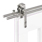 Kit Binari Porta Scorrevole 400 cm Acciaio Inossidabile Argento